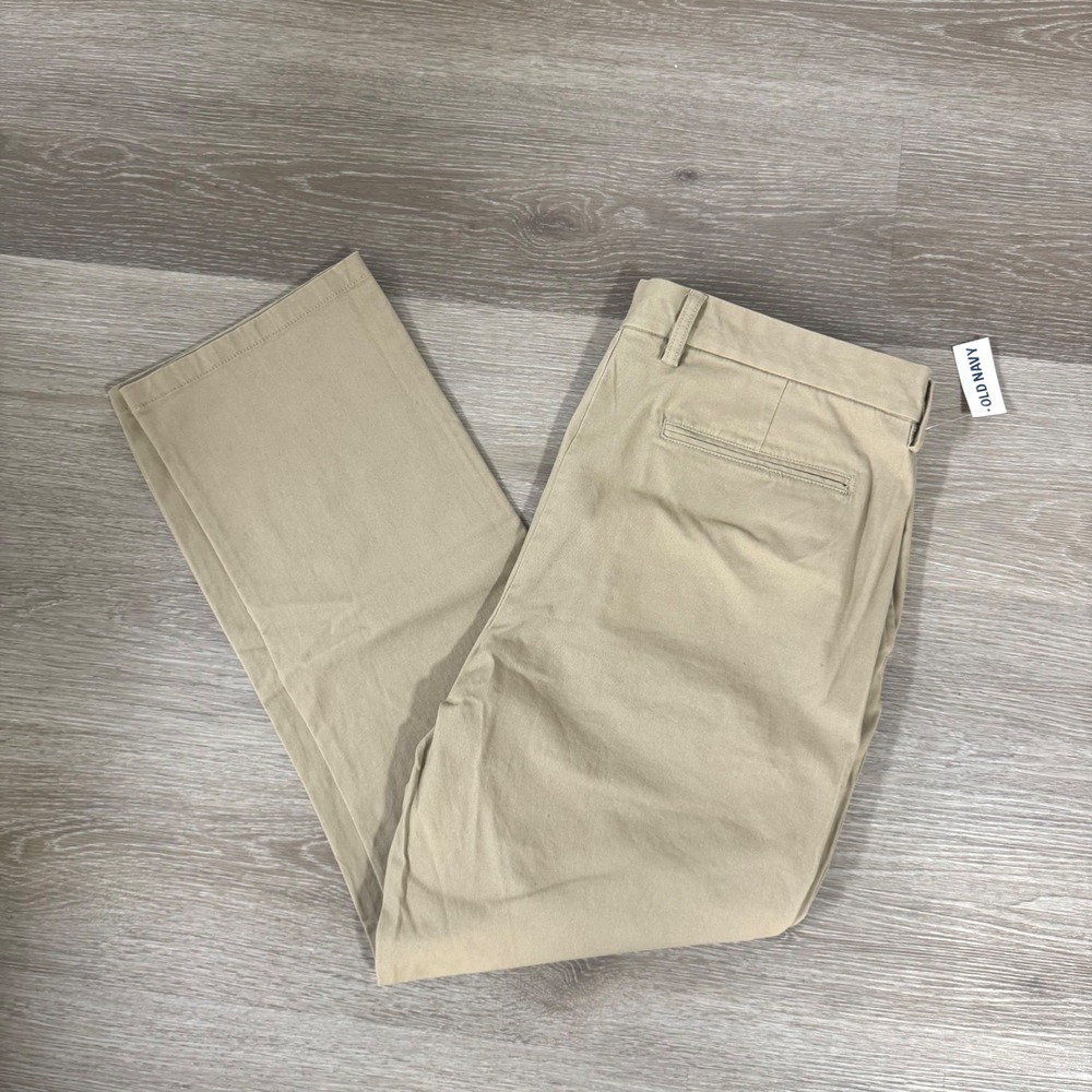 Old Navy Ultimate Straight Chino Pants Mens 36x30 Tan Built-In Flex‎ 435319-03
